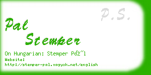 pal stemper business card